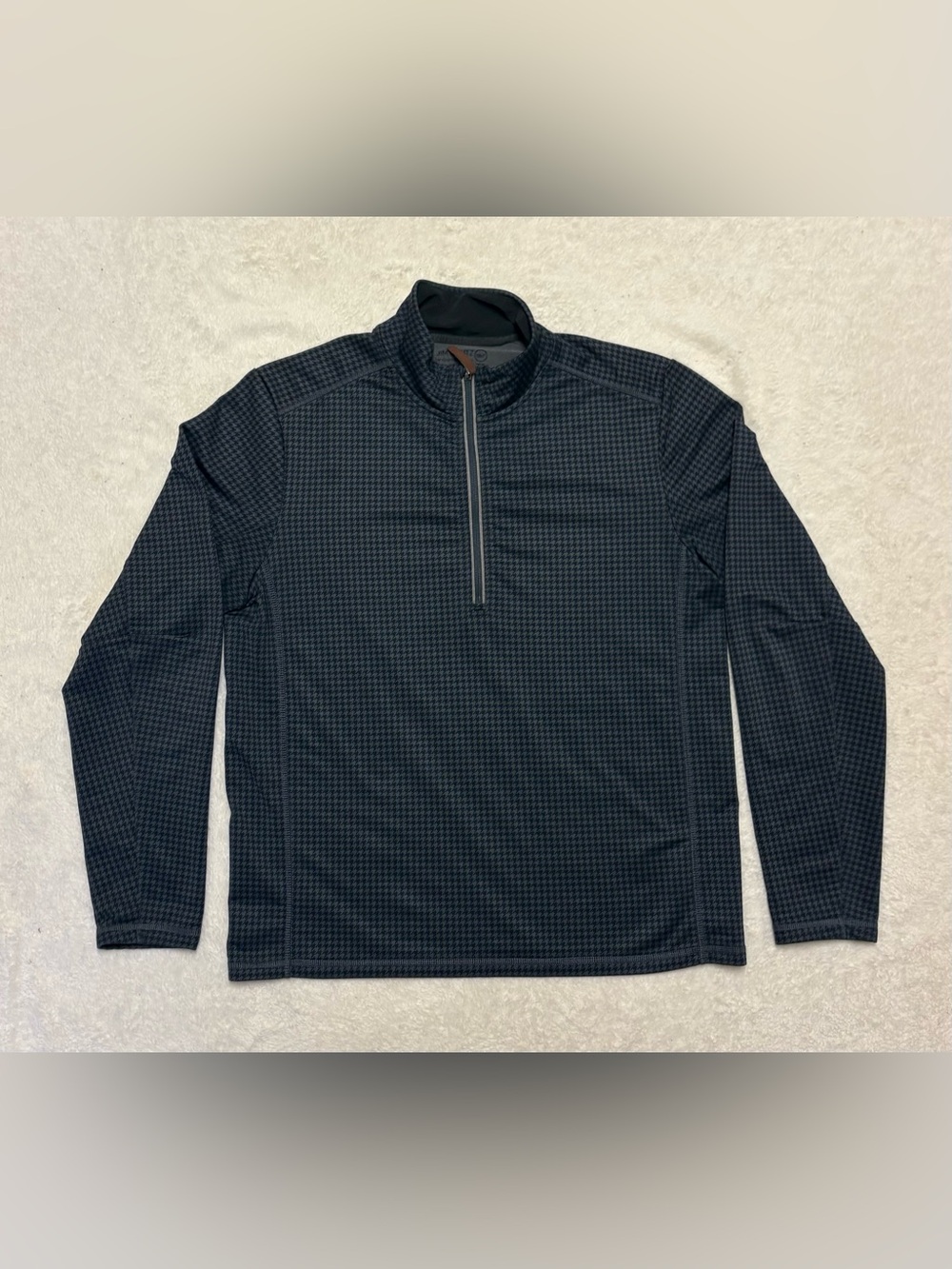 Jim Nantz Vineyard Vines Men's Quarter-Zip Houndstooth Performance Pullover